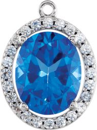 Halo Dangle for Oval Center
