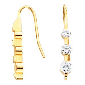 3 Stone Graduated Earring Mounting