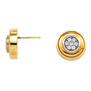Two Tone Cluster Earring Mounting 