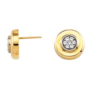 Two Tone Cluster Earring Mounting