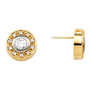 Two Tone Cluster Earring Mounting