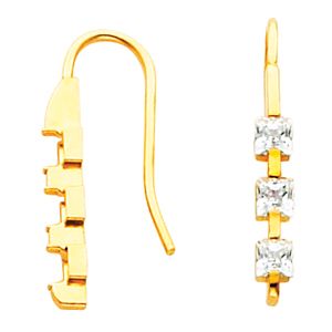 3Stone Princess Earring Mounting