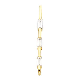3 Stone Baguette Pendant Slide Mounting