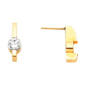 Round Bar Earring Mounting