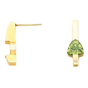 Bar Earring Mounting for Trillion/Triangle Center