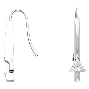 Bar Earring Mounting for Triangle/Triangle Center
