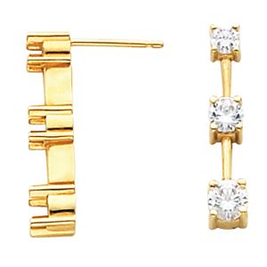 3 Stone Earring Mounting