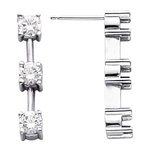 3 Stone Articulated Earring Mounting