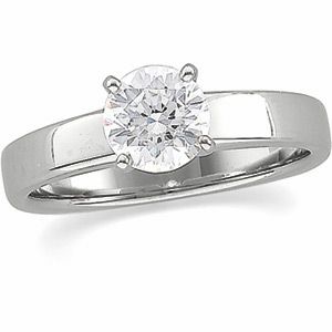 Square Shank Four-Prong Solitaire Mounting