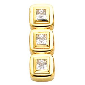 3 Stone Chain Slide Mounting for Princess/Square Center