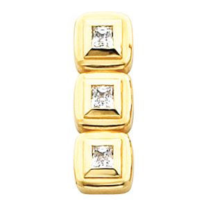 3 Stone Princess Earring Mounting