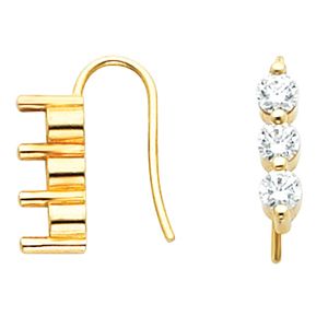 3 Stone Earring Mounting
