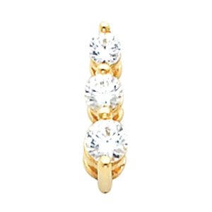 3 Stone Graduated Vertical Chain Slide Mounting