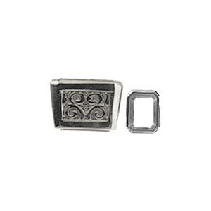 Emerald Decorative Tapered Bezel Setting
