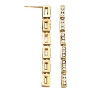 6 Link Articulated Linear & Curvilinear Drop Earring Mounting