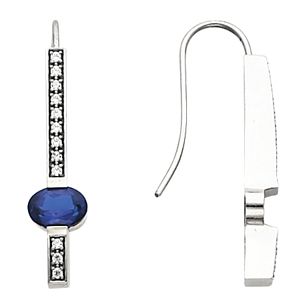  Bar Earring  Mounting for Oval Center