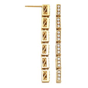 6 Link Linear & Curvilinear Drop Earring Mounting