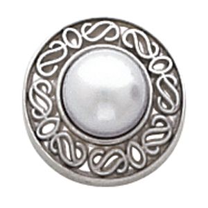 Scroll  Button Earring Mounting for Pearl  Center