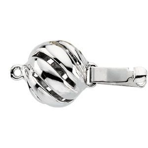 Open Twist Ball Pearl Clasp