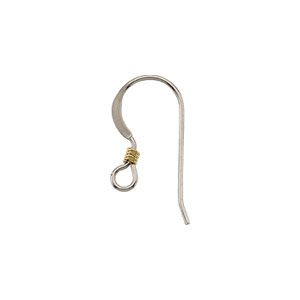 Two Tone French Ear Wire with Coil and Ring