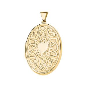 Celtic-Inspired Reversible Oval Locket
