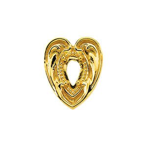 Heart Shaped 4-Prong Trim for Pear Center Stone