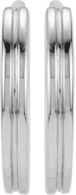 Grooved Hoop Earring