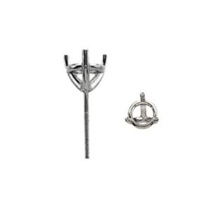3 Prong Round Earring with .041
