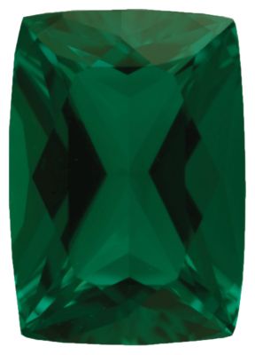 Antique Cushion Chatham Created Emerald