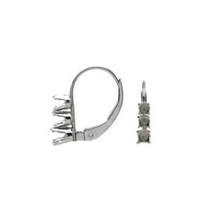 3-Stone Lever Back Earring