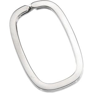 Rectangle Spilt Key Ring
