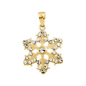 Two-Tone Snowflake Pendant