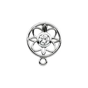 Art Deco Earring Top with Ring