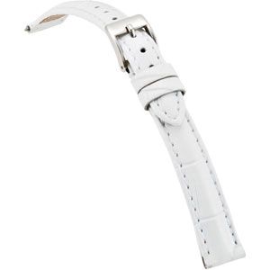12mm Ladies Regular White Select Matte Alligator Watch Strap