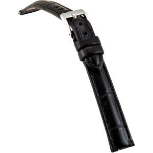 14mm Ladies Regular Black Select Matte Alligator Watch Strap