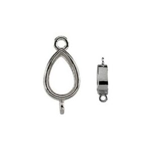 Pear Bezel Link with Rings