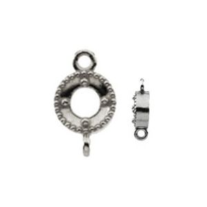Round Milgrain Link with Rings