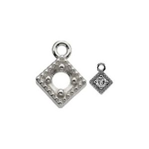 Milgrain Diamond Shape Dangle for Round Stone