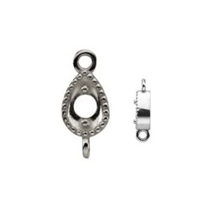 Milgrain Pear-Shape Link with Rings