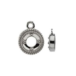 Round Dangle with Double Milgrain
