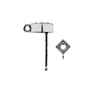 Diamond Shape Earring Top with Ring
