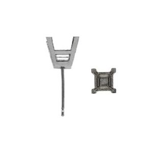 V-Prong Princess Earring with .030