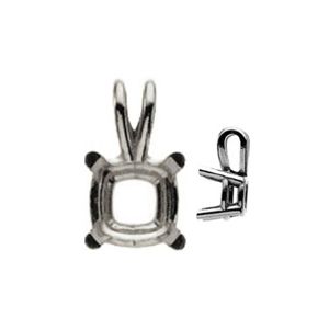 4-Prong Antique Square Pendant