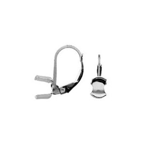 Half Bezel Snap-Set Lever Back Earring