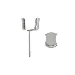 Snap-Set Half-Bezel Earring with .027