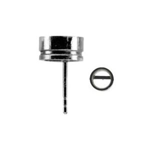 Round Bezel Earring with .034