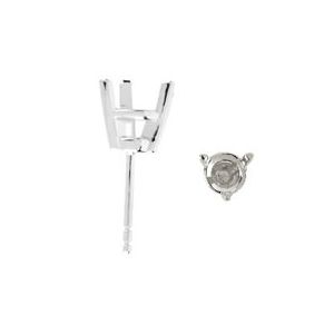 3 Prong Round Earring