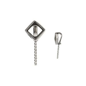 Pendant for Square Cabochon Gemstone & Large Pearl