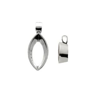 2 to 1 Ratio Marquise Tapered Bezel Pendant