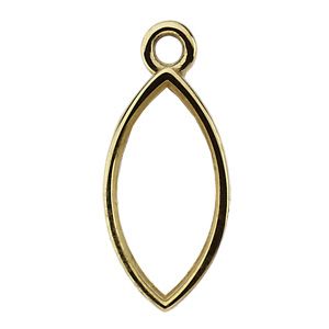 Marquise Low Straight Wall Bezel Dangle